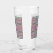 Verre Géométrique vert violet rose (Gauche)