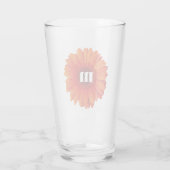 Verre Gerbera Daisy Monogramme initial (Dos)