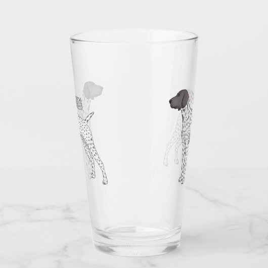 Verre German Shorthred Pointer dog (Gauche)