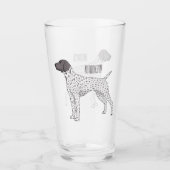 Verre German Shorthred Pointer dog (Devant)