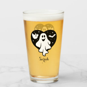 Verre Ghost Halloween mignon Avec Coeur Et Chat