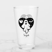 Verre Ghost Halloween mignon Avec Coeur Et Chat (Devant)