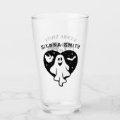 Verre Ghost Halloween mignon Avec Coeur Et Chat (Devant)