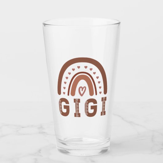 Verre Gigi Boho Arc-en-ciel mignon cadeau Grandma (Devant)