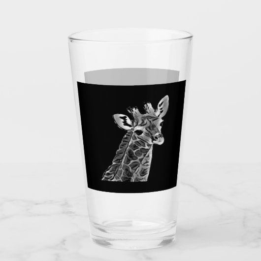 Verre girafe noir et blanc (Devant)