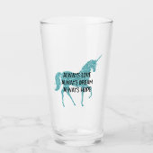 Verre Girl Glitzy Parties scintillant Aqua Unicorn (Devant)