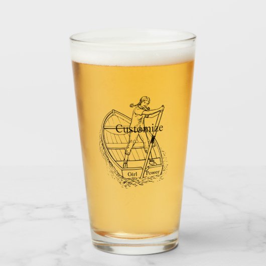 Verre Girl Power Sculling Boat Thunder_Cove (Devant (rempli))