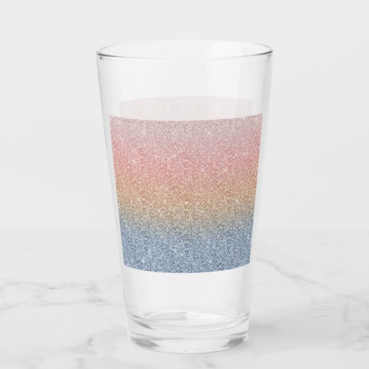 Verre Girly Blush Rose Gold Blue ombre (Devant)