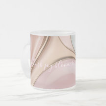 Verre givré mug dans un graphique abstrait stylé