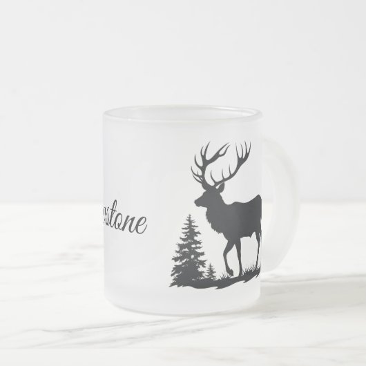 Verre givrée Mug Yellowstone Elk (Devant droit)