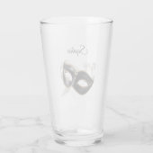 Verre Glitzy Gold Silver New Year Black Mask (Dos)