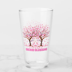 Verre Globe des neiges roses des fleurs de cerisiers
