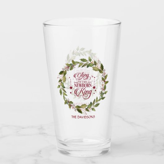 Verre Gloire de Noël au nouveau monogramme du roi né (Dos)