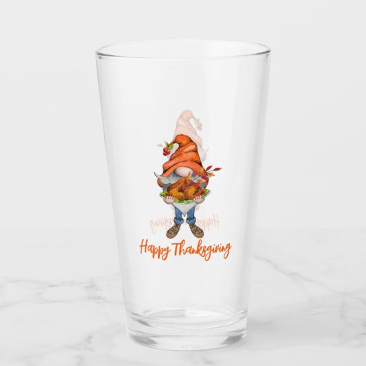 Verre Gnome Avec La Turquie (Dos)