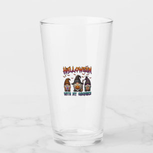 Verre Gnomes d'Halloween Trois Gnomes Chapeau de Sorcièr