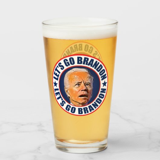 Verre Go Brandon drôle anti Biden Trump 2024 (Devant (rempli))