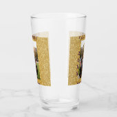 Verre Gold glitter photo graduation add name class text (Droite)