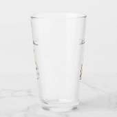 Verre Gold Greyhound Chien Élégant Monogramme (Gauche)