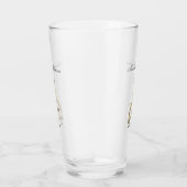 Verre Gold Greyhound Chien Élégant Monogramme (Droite)