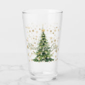 Verre Gold Stars Paix Et Joie Green Christmas Tree (Dos)