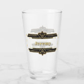 Verre Gold sur le Étiquette Art déco noir (Dos)