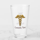 Verre Golden Double Snake Caduceus (Devant)
