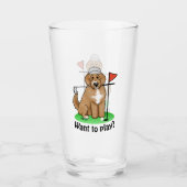 Verre Goldendoodle Chien Jouer Golf (rouge whmk2) Plaisi (Devant)