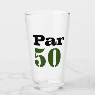 Verre Golf 50e anniversaire avec numéro par cinquante