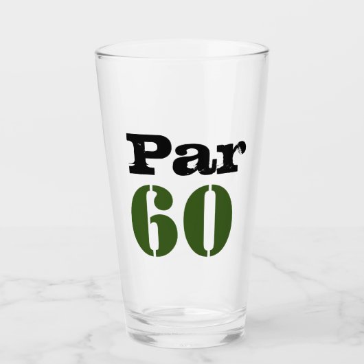 Verre Golf 60e anniversaire avec numéro par soixante (Devant)