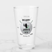 Verre Golf Golf Golf Golf Ball Clubs Beer Pint Glass (Dos)