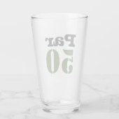 Verre Golf Par 50e anniversaire avec numéro pour golfeur (Dos)
