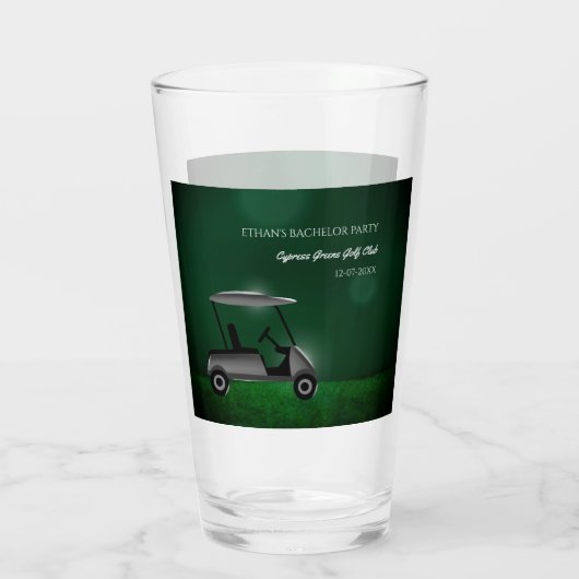 Verre Golf Party Bachelor Party Golfers Green golf cart (Dos)