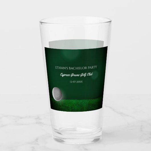 Verre Golf Party Bachelor Party Golfeurs Golf vert balle (Devant)