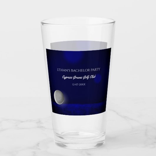 Verre Golf Party Bachelor Party Golfs Navy Blue parcours (Devant)