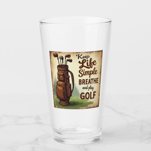 Verre Golf Respirer Et Jouer Golf (Devant)