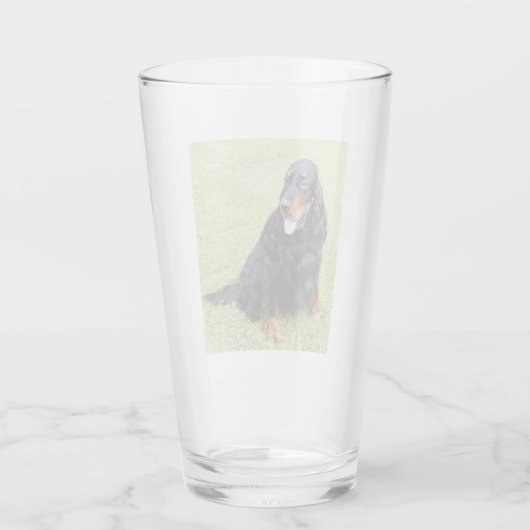 Verre gordon setter assis (Dos)