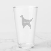 Verre Gordon Setter Silhouette Amoureux des chiens perso (Dos)