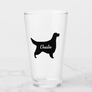Verre Gordon Setter Silhouette Amoureux des chiens perso