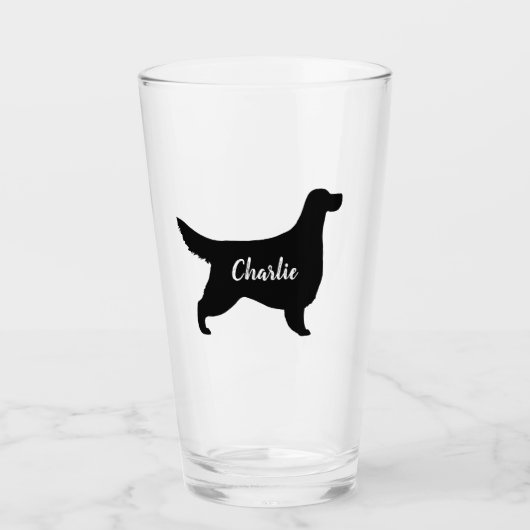 Verre Gordon Setter Silhouette Amoureux des chiens perso (Devant)