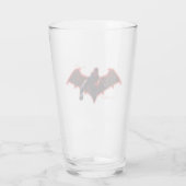Verre Gotham Chevaliers Hood rouge dans le logo (Dos)