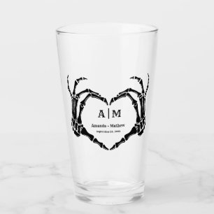 Verre Gothic Halloween Skull Hand Heart Black Wedding