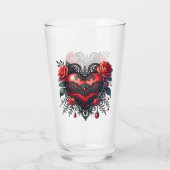 Verre Gothic Heart Valentine Glass Tumbler (Dos)