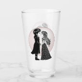 Verre Gothique Emo Enfants Kiss Valentine's Day (Dos)