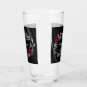 Verre Gothique Hallomariage Skeletal Mains Bourgogne ID8 (Gauche)