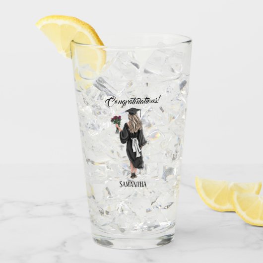 Verre Graduation de l'aquarelle personnalisée (3) (Devant glace)