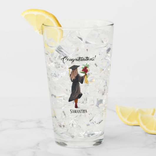 Verre Graduation de l'aquarelle personnalisée (5) (Devant glace)