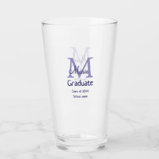 Verre Gradué ajouter nom monogramme violet simple m mini