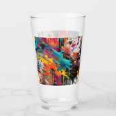 Verre Graffiti éclaboussé de chaos vif (Dos)