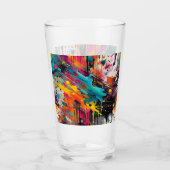 Verre Graffiti éclaboussé de chaos vif (Devant)