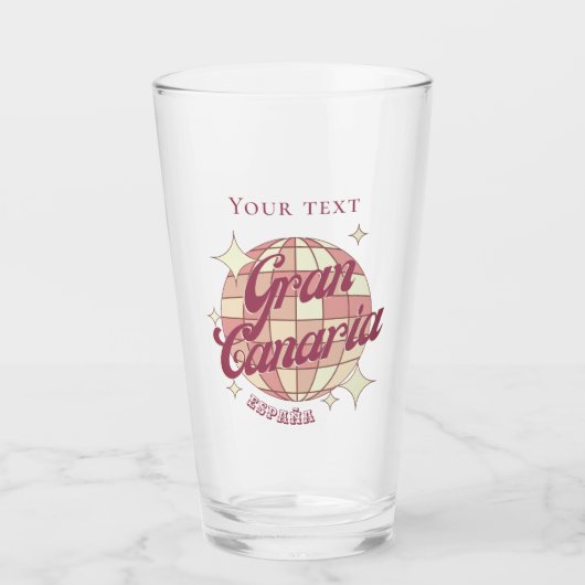 Verre Gran Canaria Espagne boisson de vacances bière (Devant)